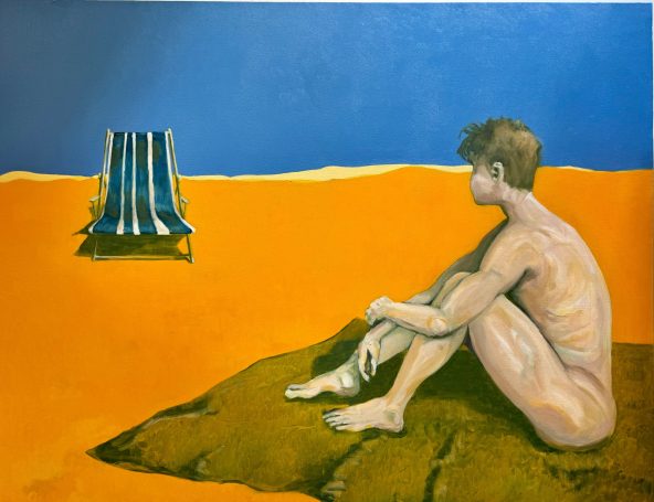 Disclosure Oil Painting by Alan Brash, titled Disclosure, 180 x 140 cm