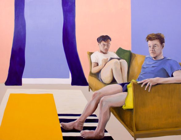 Liminal Comfort Oil Painting by Alan Brash, Titled Liminal Comfort, 180 x 140 cm